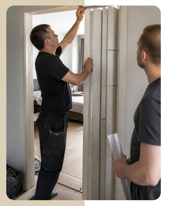Профессиональная установка складной двери под ключ в Таганроге